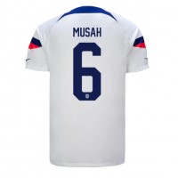 Billiga Förenta staterna Yunus Musah #6 Hemma fotbollskläder VM 2022 Kortärmad